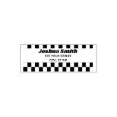 Vlag voor zwarte en witte chequker zelfinktende stempel (Design)