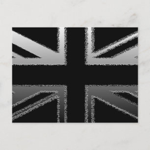 Vlag voor zwarte en zilver grijze Uniemotor Briefkaart