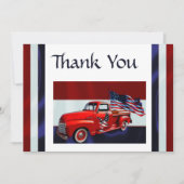 Vlag, Vrachtwagen & Adelaar Veteraan Bedankkaart (Voorkant)