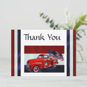 Vlag, Vrachtwagen & Adelaar Veteraan Bedankkaart (Staand voorkant)