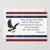 Vlag, Vrachtwagen & Adelaar Veteraan Bedankkaart (Achterkant)