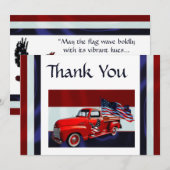 Vlag, Vrachtwagen & Adelaar Veteraan Bedankkaart (Voorkant / Achterkant)