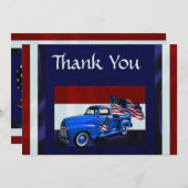 Vlag, Vrachtwagen & Adelaar Veteraan Bedankkaart (Voorkant / Achterkant)