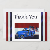 Vlag, Vrachtwagen & Adelaar Veteraan Bedankkaart (Voorkant)