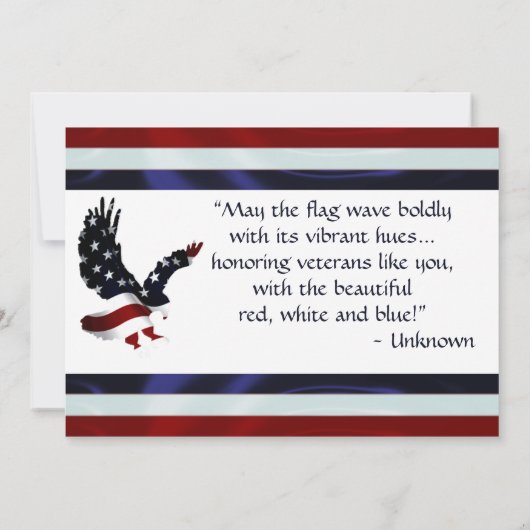 Vlag, Vrachtwagen & Adelaar Veteraan Bedankkaart (Achterkant)