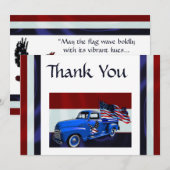 Vlag, Vrachtwagen & Adelaar Veteraan Bedankkaart (Voorkant / Achterkant)