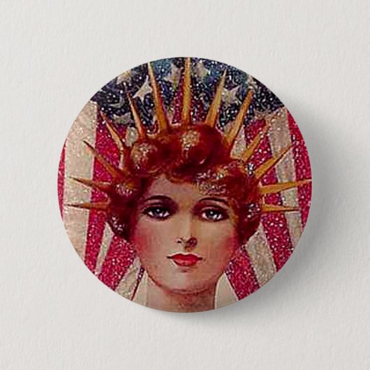 Vlag Vrij Patriottisch Vierde juli Ronde Button 5,7 Cm (Voorkant)