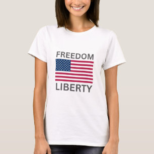 Vlag Vrijheid van de Vlag van de VS Vrouwen T-shirt