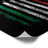Vlag VS 4 juli Patriottisch Amerikaans Italiaans F Poster (Hoek)