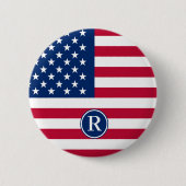 Vlag VS Aangepast Ronde Button 5,7 Cm (Voorkant)