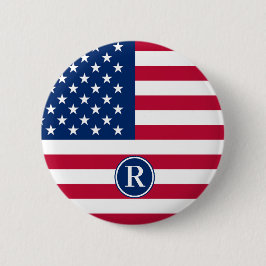 Vlag VS Aangepast Ronde Button 5,7 Cm