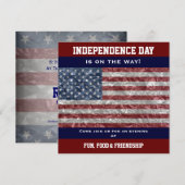 Vlag VS - Crinkled Party Uitnodigen Kaart (Voorkant / Achterkant)