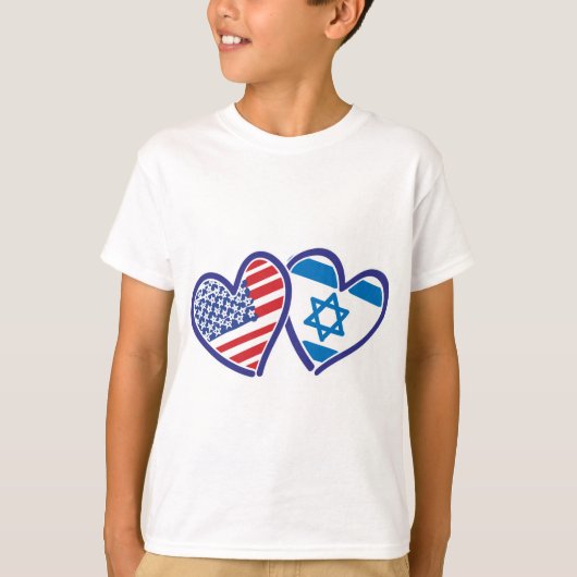 Vlag VS en Israël T-shirt (Voorkant)