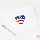Vlag VS Hart Liefde Amerikaanse Honor Troepen Stri Sticker (Envelop)