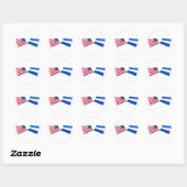 Vlag VS & Honduras Ronde Sticker (Vel)