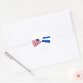 Vlag VS & Honduras Ronde Sticker (Envelop)