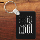 Vlag VS Mechanic Wrenches American For Women Manne Sleutelhanger (Voorkant)