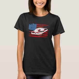 Vlag VS Niet-geïdentificeerd Vliegend Object Alien T-shirt