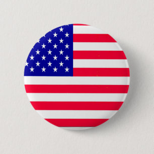 Vlag VS op 4 juli Ronde Button 5,7 Cm