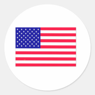 Vlag VS op 4 juli Ronde Sticker