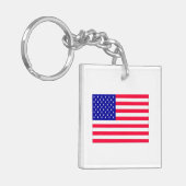 Vlag VS op 4 juli Sleutelhanger (Voorkant Links)