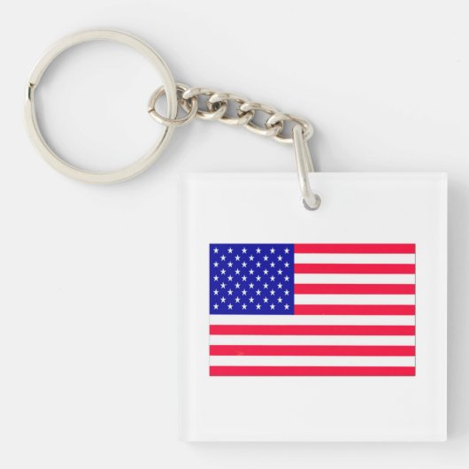 Vlag VS op 4 juli Sleutelhanger (Voorkant)