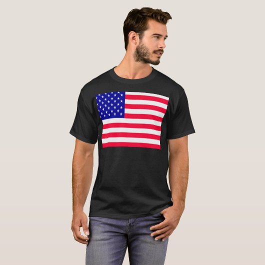 Vlag VS op 4 juli T-shirt (Voorkant volledig)