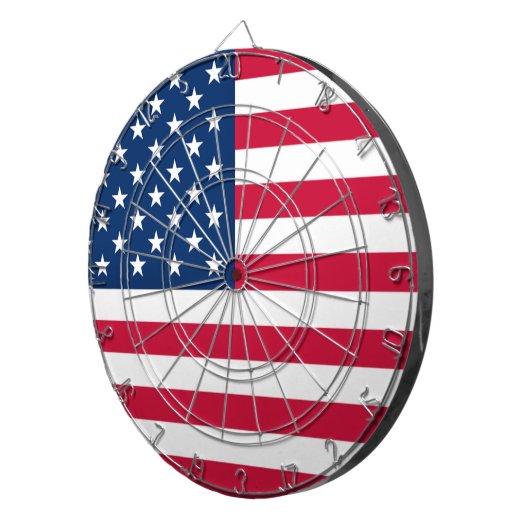 Vlag VS - Verenigde Staten - Patriottisch Dartbord (Voorkant Rechts)