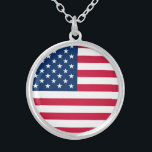 Vlag VS - Verenigde Staten - Patriottisch Zilver Vergulden Ketting<br><div class="desc">Verenigde Staten - Verenigde Staten - Vlag - Patriottisch - onafhankelijkheidsdag - 4 juli - - Kies / voeg uw unieke tekst / kleur / Afbeelding toe - maak uw speciale cadeautje - vergroot en verplaats of verwijder elementen / afbeelding met aanpassingsgereedschap. U kunt design ook overbrengen naar meer dan...</div>