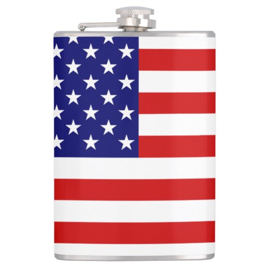 Vlag VS vlag vlakte Heupfles (Voorkant)