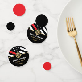 Vlag Vuurman Afstuderen van brandweeracademie Confetti