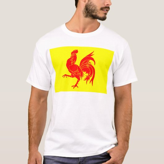 Vlag Waalse (België) - Drapea Walon T-shirt (Voorkant)