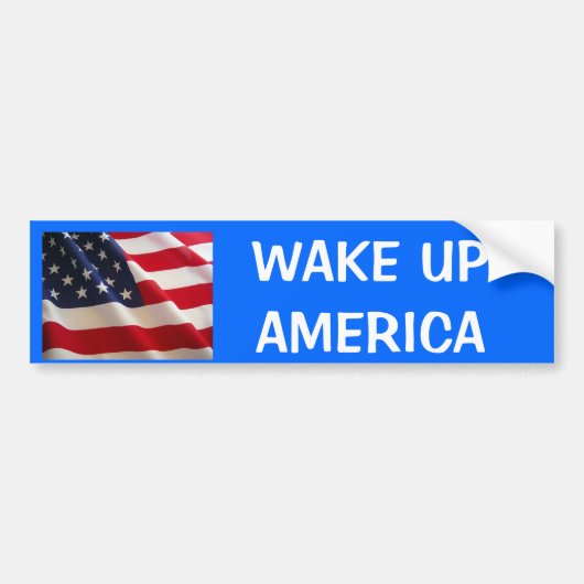 vlag, WAKE UPAMERICA Bumpersticker (Voorkant)