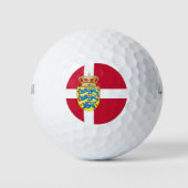 Vlag/wapen van Denemarken Golfballen (Voorkant)