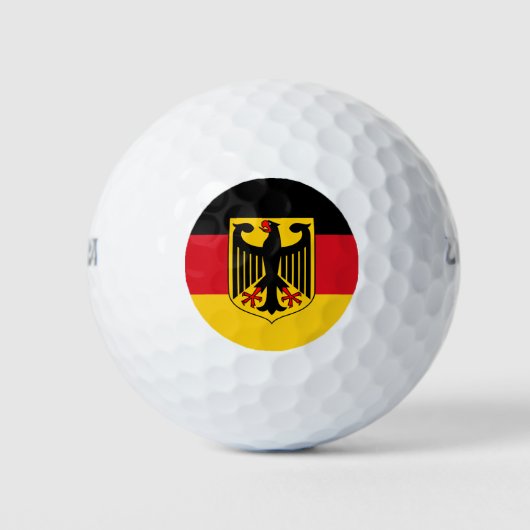 Vlag/wapen van Duitsland Golfballen (Voorkant)