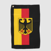 Vlag/wapen van Duitsland Golfhanddoek (Voorkant)