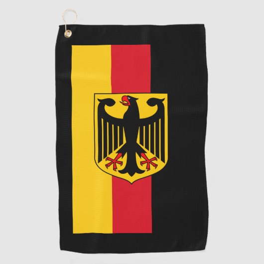 Vlag/wapen van Duitsland Golfhanddoek (Voorkant)