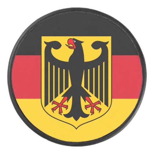 Vlag/wapen van Duitsland Hockey Puck (Voorkant)