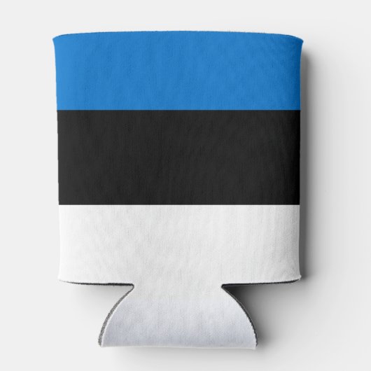 Vlag/wapen van Estland Blikjeskoeler (Achterkant)