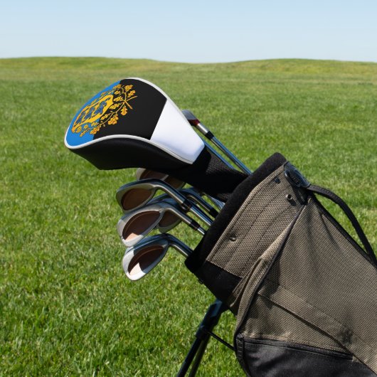 Vlag/wapen van Estland Golfheadcover (Insitu)