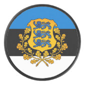 Vlag/wapen van Estland Hockey Puck (Voorkant)