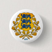 Vlag/wapen van Estland Ronde Button 3,2 Cm (Voorkant)