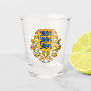 Vlag/ wapen van Estland Shot Glas
