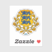 Vlag/wapen van Estland Sticker (Vel)