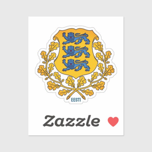 Vlag/wapen van Estland Sticker (Vel)