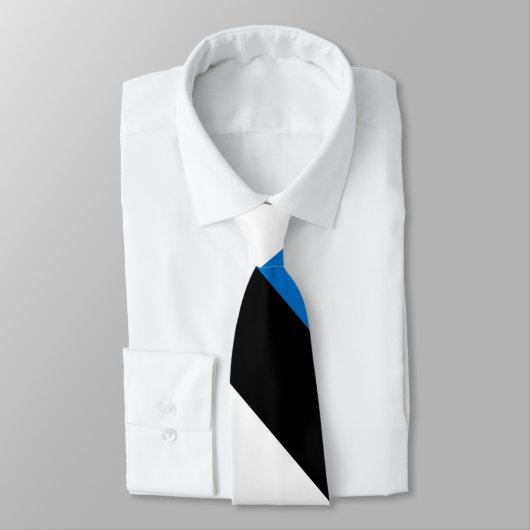 Vlag/wapen van Estland Stropdas (Gebonden)