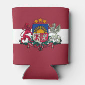 Vlag/wapen van Letland Blikjeskoeler (Achterkant)