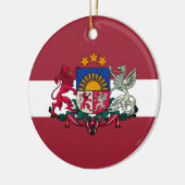 Vlag/wapen van Letland Keramisch Ornament (Links)