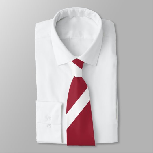 Vlag/wapen van Letland Stropdas (Gebonden)
