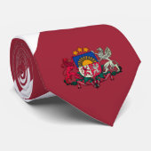 Vlag/wapen van Letland Stropdas (Opgerold)